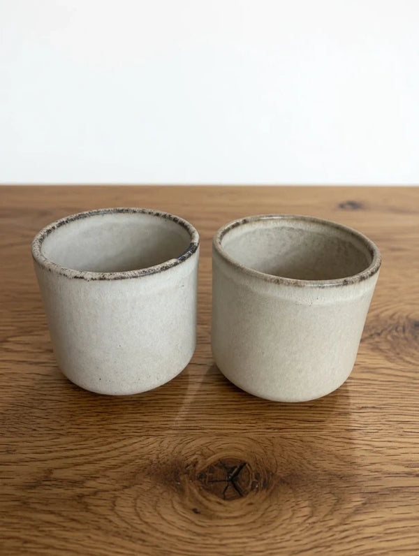 Pack 2 Vaso Crudo Borde Desgastado