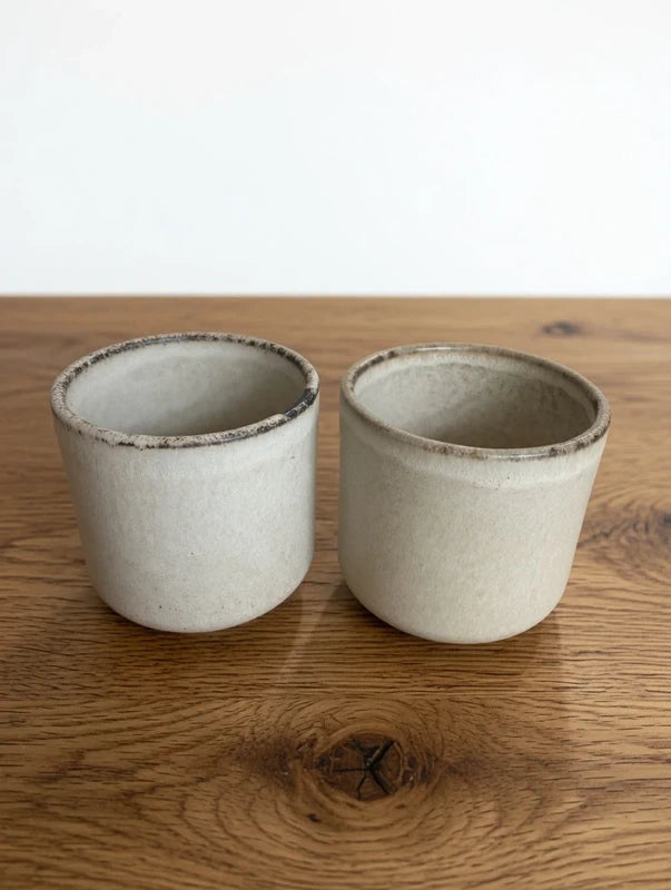 Pack 2 Vaso Crudo Borde Desgastado