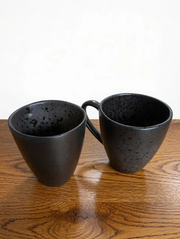 Taza Mug Tasse Becher Negro Textura Volcánica