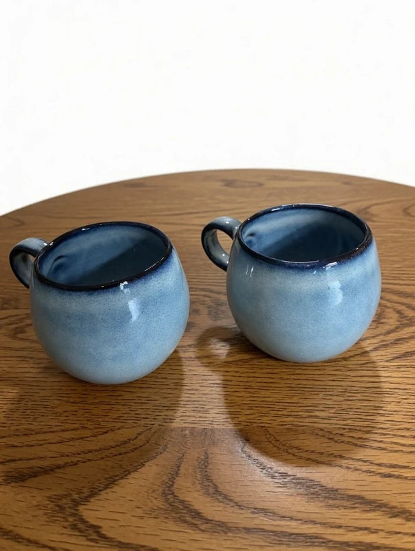 Pack 2 Taza Mug Tasse Becher Azul Niebla Pequeño