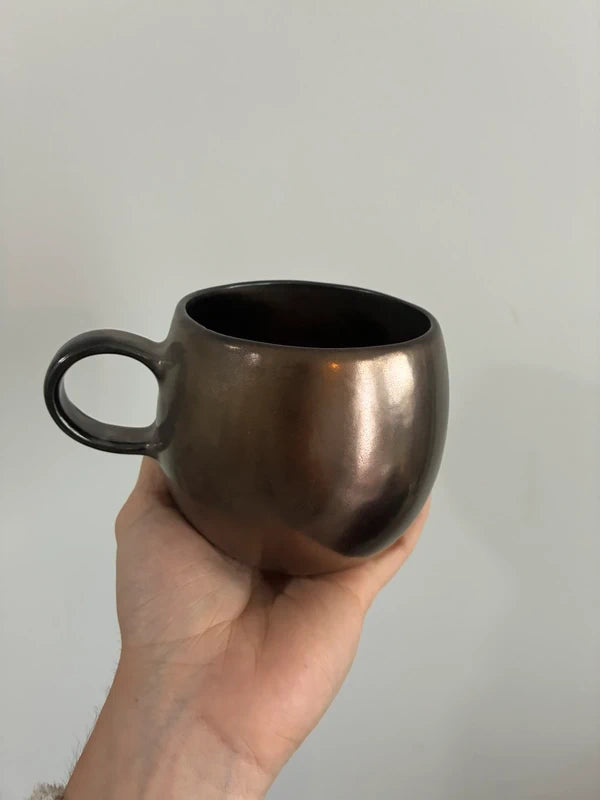 Taza Mug Tasse Becher Bronce Metálico Brillante